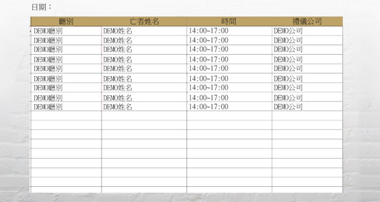 系統產出資訊看板畫面